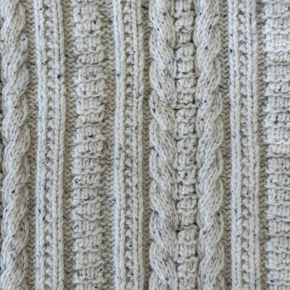 Toteme Cropped Cable Knit Turtleneck Sweater Off White Cream Chunky Quiet Luxury - Picture 9 of 13